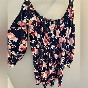 Ruched off-shoulder dress